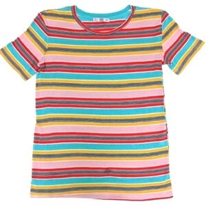 Zara women's multicolored striped tee size small